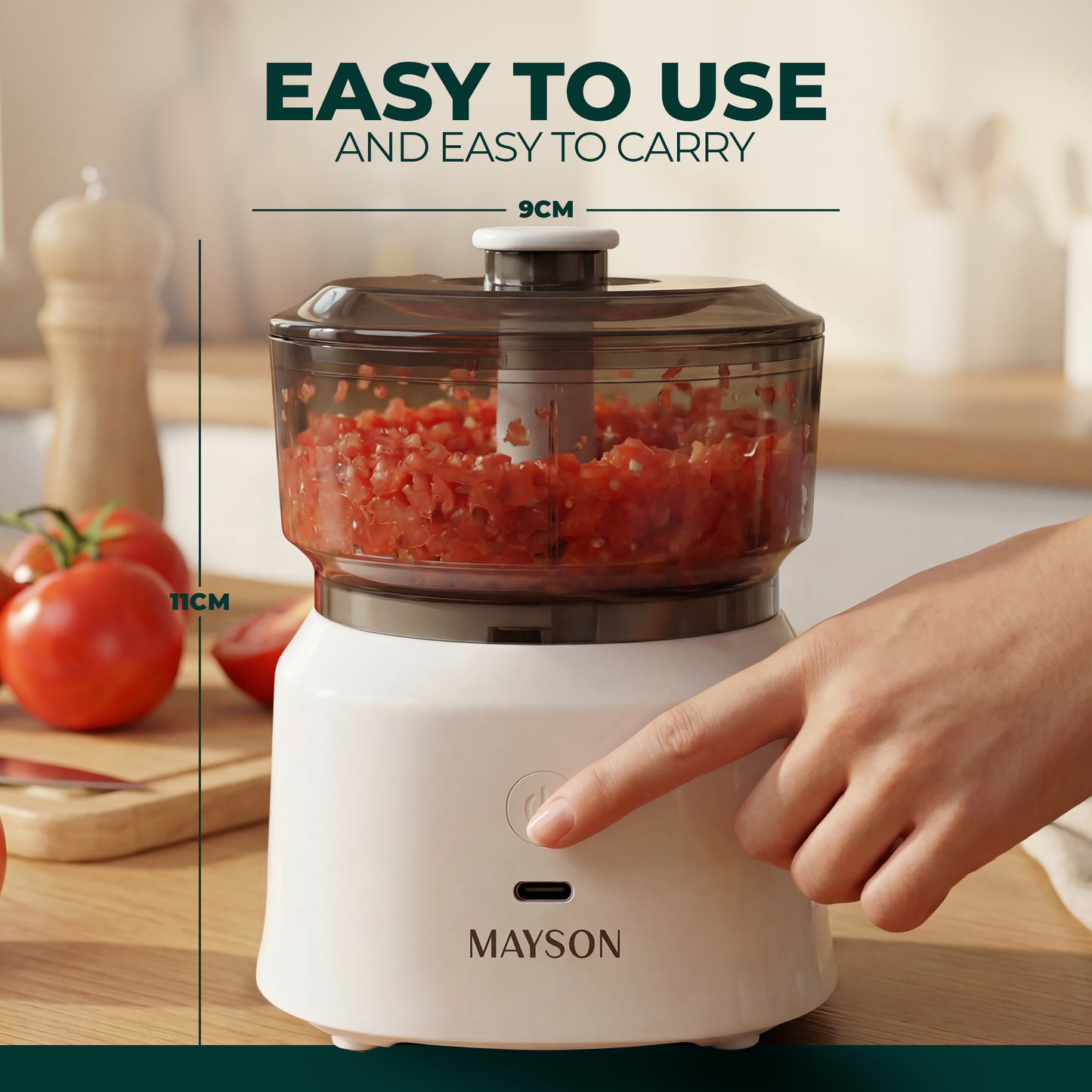 Mini Electric Chopper White